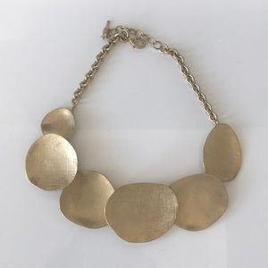 Overlapping Metal Disc Collar Necklace